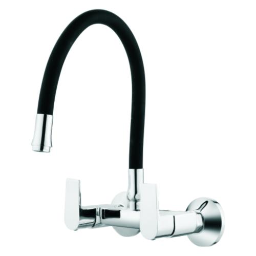 Flexi Sink Mixer Wall Mounted with Swinging Spout Chrome